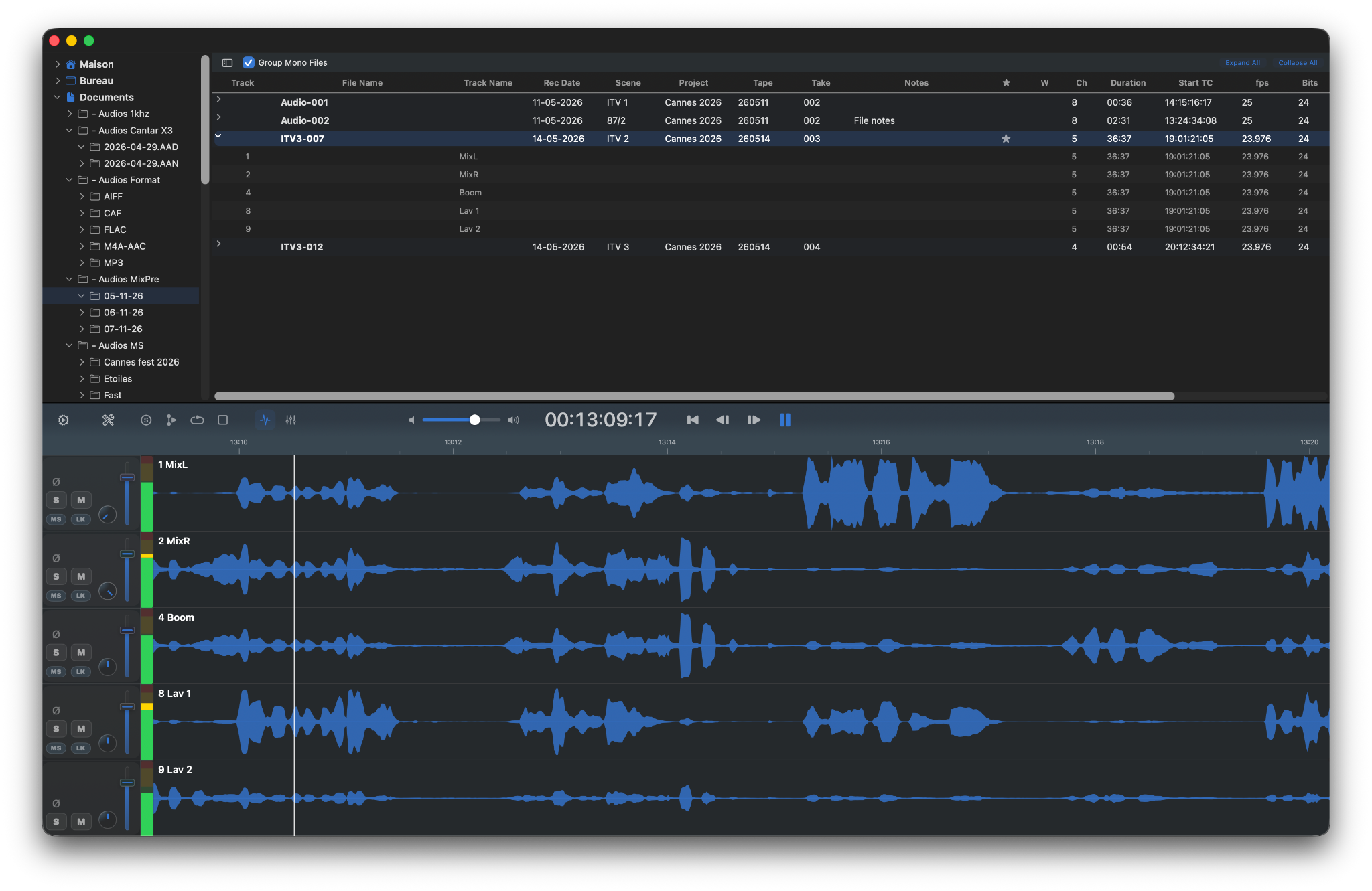 Waveform view